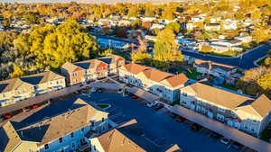 Aerial view of residential area