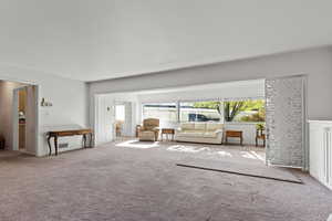 View of carpeted living room