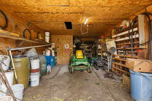 Storage area featuring a garage