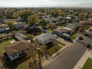 Aerial view of residential area
