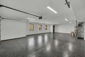 Garage with heating unit