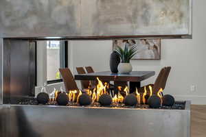 Detailed view of a fire pit