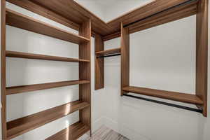 View of walk in closet