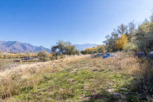 View of mountain background with rural landscape