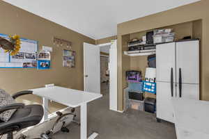 View of carpeted office space