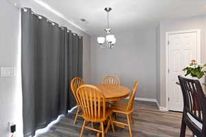 Freshly repainted throughout-including walls, trim, ceilings & nearly new LVP