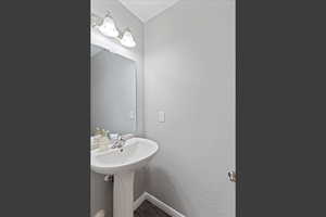 Convenient bathroom on main level