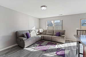 Freshly repainted throughout-including walls, trim, ceilings & nearly new LVP