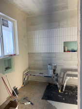 Detailed view of a textured ceiling