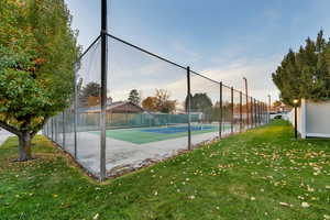 View of tennis court