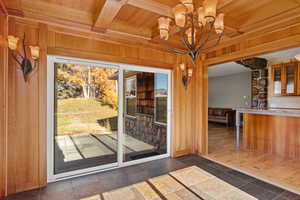 Dining room (or sunroom) entrance from patio