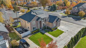 Aerial view of residential area