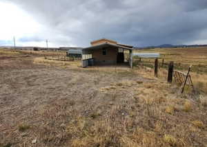 View of outbuilding featuring a view of countryside