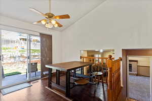 Vaulted ceilings, and full of natural light