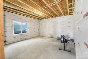 View of below grade area