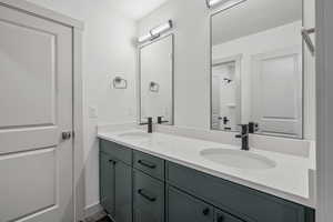 Full bath with double vanity