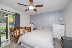 Bedroom with walkout to patio