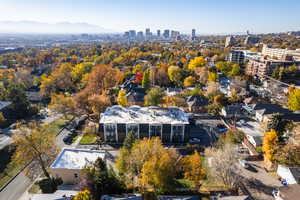View of urban area featuring mountains