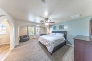 Master suite with sitting area, large shower and separate soaker tub, huge walk-in closet
