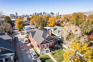 Drone / aerial view of skyline
