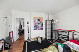 Bedroom featuring dark wood finished floors