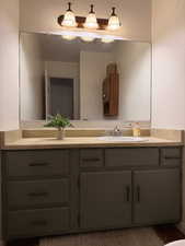 Bathroom featuring vanity