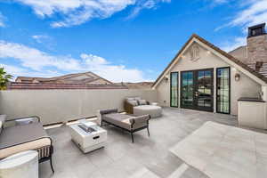 Sun deck patio, access from bedroom or stairs to pool deck