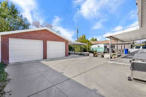 Garage with a garage