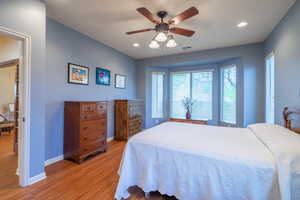 Bay window in primary bedroom
