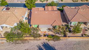 View from above of property