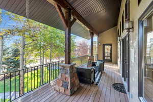 View of wooden terrace