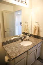 Bathroom featuring vanity