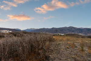 Mountain view with rural landscape