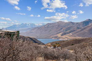 Mountain view with a large body of water