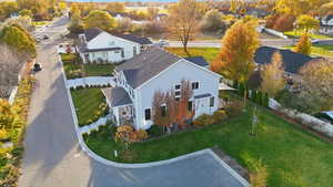 Aerial view of residential area