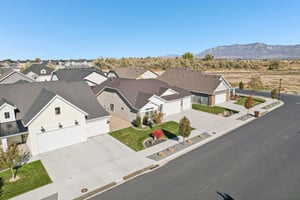 Aerial view of residential area