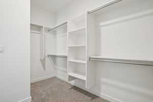 View of walk in closet