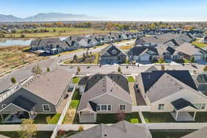Aerial view of residential area