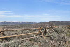 View of yard featuring a mountain view
