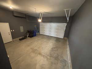 Garage with baseboards