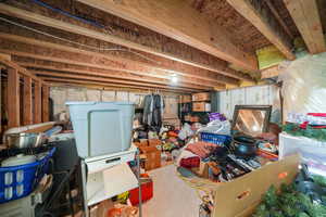 View of unfinished below grade area