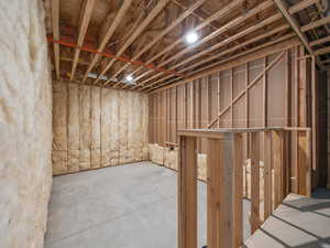 View of golf simulator room or theater room