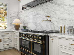 Gourmet kitchen with Lacanche range