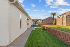 View of yard with a residential view