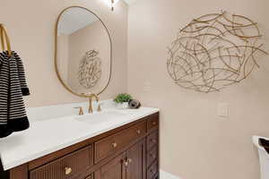 Bathroom featuring vanity