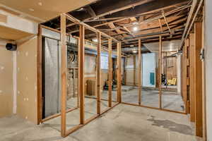 View of unfinished below grade area