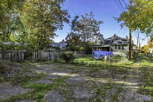 View of fenced yard