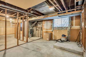 View of unfinished below grade area