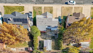 Aerial view of residential area