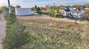 View of yard with stairs and a residential view